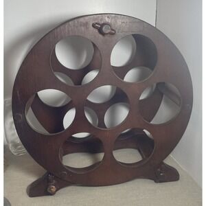 MCM Vintage Wooden Wine Holder 7 bottle Wine Rack
